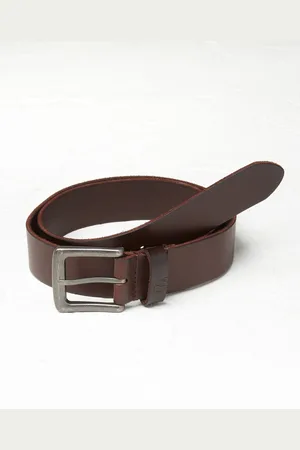 Fat Face FatFace Chocolate Brown Italian Leather Belt M
