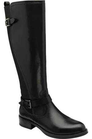 Ravel Black Ground Leather Knee-High Boots AU 8 (EU 39)