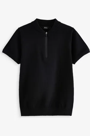 Next 100% Cotton Knitted Quarter Zip Polo Shirt (3-16yrs) 9 Years (134cm)