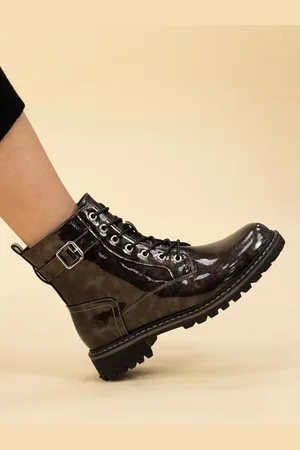 Lunar Parlour Patent Ankle Boots AU 6 (EU 37)