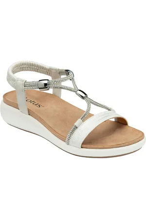 Lotus Pearl White Low Wedges Sandals AU 10 (EU 41)