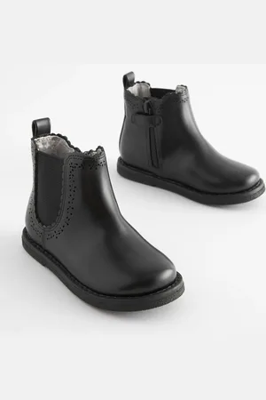 Next Black Wide Fit (G) Chelsea Ankle Boots AU 3.5 (EU 19.5)