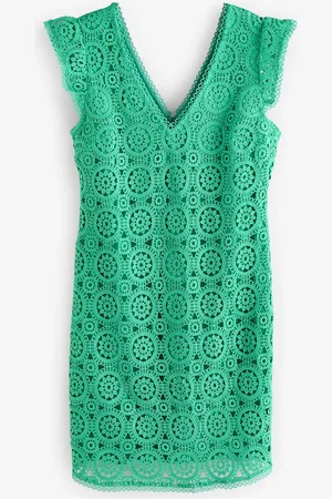 Sosandar Ruffle Sleeve Lace Shift Dress AU 20