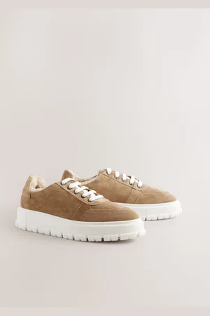 Next Tan Brown Forever Comfort Borg Lined Chunky Lace-Up Trainers AU 5.5 (EU 36)
