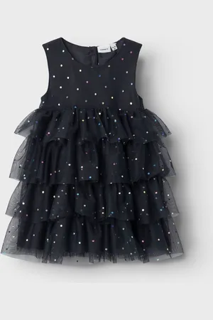NAME IT Tulle Mesh Frill Dress 2