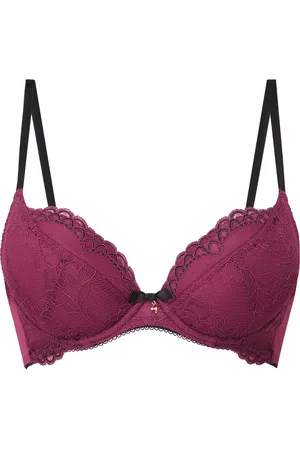 Gossard Purple Superboost Lace Padded Plunge Bra 36 E