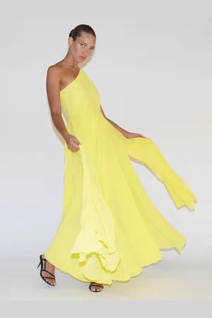 Religion One Shoulder Maxi Dress With Full Skirt AU 6