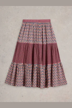 White Stuff Mabel Mixed Print Skirt AU 10