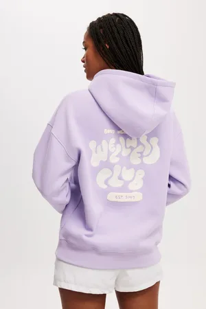 Cotton On Light Purple Plush Premium Graphic Hoodie XS