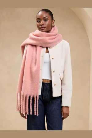 Lipsy London Pink Oversized Supersoft Brushed Scarf One