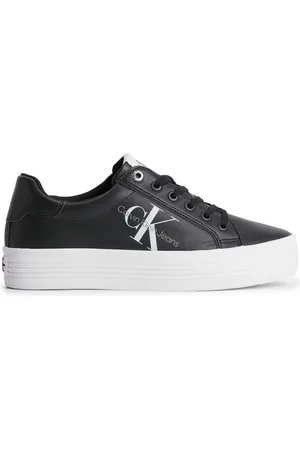 Calvin Klein Black Vulc Flatform Low Length Lace-Up Trainers AU 9 (EU 41)