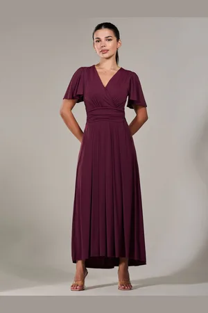 Jolie Moi Petite Short Sleeve Soft Silky Jersey Maxi Dress AU 10 Petite