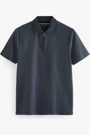 Next Slim Fit Smart Quarter Zip Polo Shirt XXL