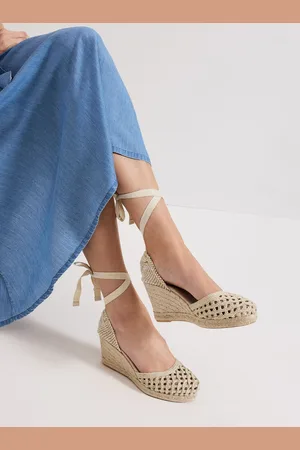 Phase Eight Gold Wedge Espadrilles AU 10 (EU 41)