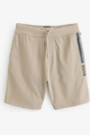 HUGO BOSS Cotton-Terry 100% Cotton Shorts With Logo Print L