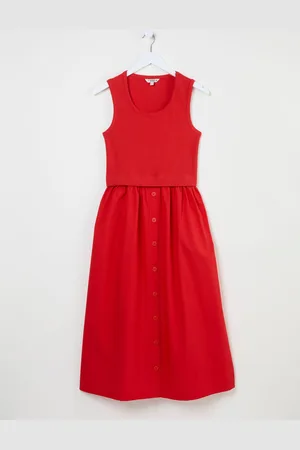 Fat Face FatFace Sal 100% Cotton Midi Dress AU 16 S