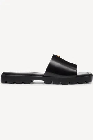 Coach Black Florence Leather Sandals AU 8 (EU 39)