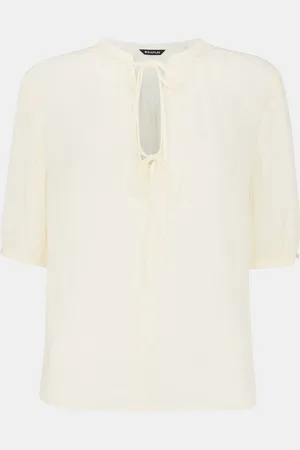 Whistles White Tie Front Jessie Blouse AU 8