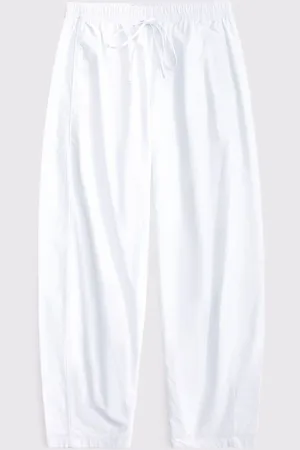 Abercrombie & Fitch Poplin Pull On Barrel Leg 100% Cotton Trousers large