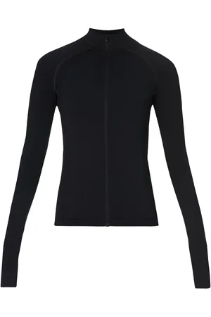 Sweaty Betty Black Black Athlete Seamless Workout Zip-Up Sweatshirt M