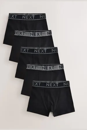 Next Black with Grey Waistband Trunks 5 Pack (1.5-16yrs) 7