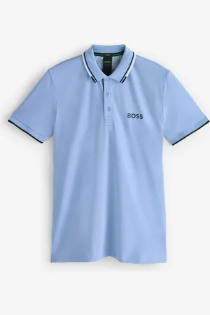 HUGO BOSS Light Blue Paddy Pro Tipped Collar Polo Shirt XL
