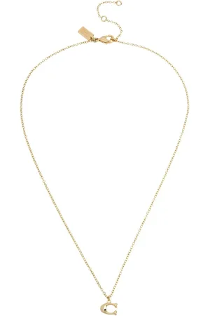 Coach Gold Tone Signature C Starter Necklace One