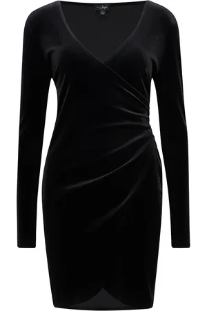 Pour Moi Fuller Bust Suki Velvet Wrap Bodycon Dress AU 12