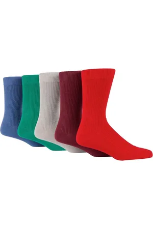 Jeff Banks Red Cotton Leisure Socks One