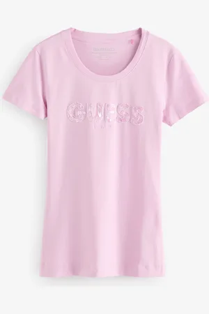 Guess Sequin Short Sleeve Logo T-Shirt xsmall