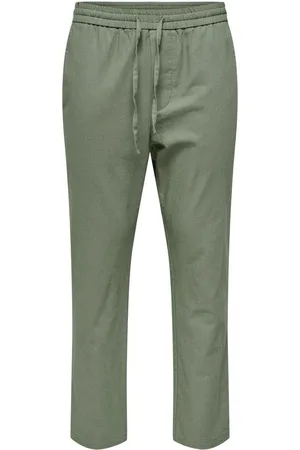 Only & Sons Green Tapered Fit Ankle Length Joggers S
