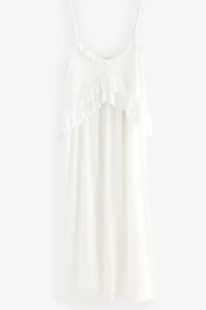 Next Ruffle Midi Slip Dress AU 12 Tall