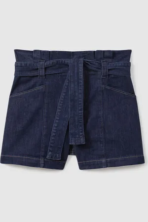 Paige Belted Denim Shorts 32