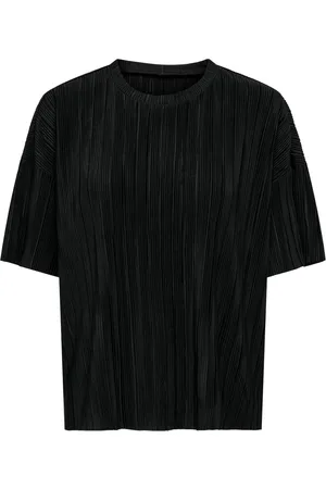 ONLY Black Loose Fit Plisse Blouses