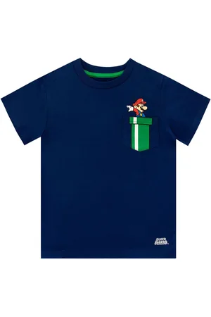 Character Blue Super Mario 100% Cotton T-Shirt 5