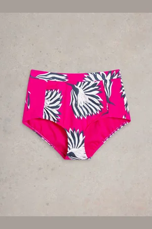 White Stuff Pink Suki High Waist Bikini Bottoms AU 6
