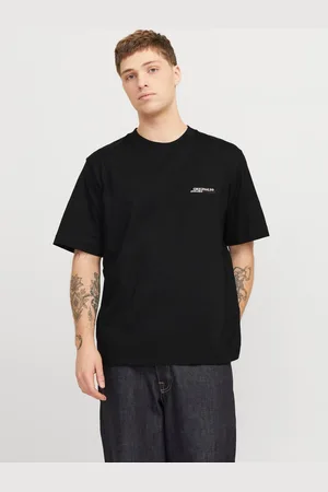 JACK & JONES Black Short Sleeve Crew Neck 100% Cotton T-Shirt medium