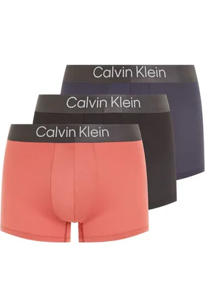 Calvin Klein Black Brushed Micro Stripe Trunks 3 Pack XL