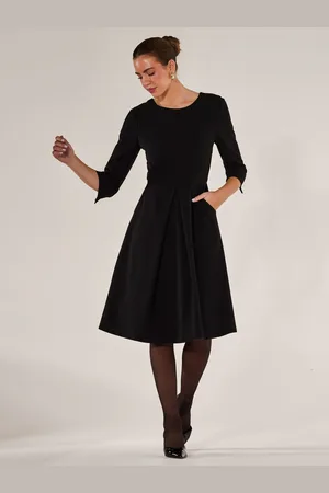 Jolie Moi Round Neck 3/4 Sleeve Midi Dress AU 12