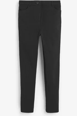 Next Dark Black Regular Length Skinny Fit Stretch High Waist School Trousers (9-18yrs) 15 Years (170cm)