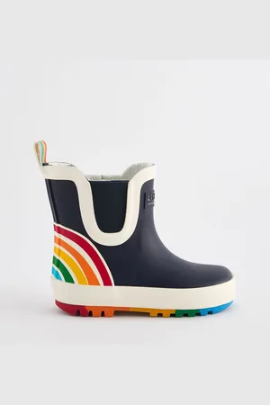 Little Bird Navy Rainbow Welly Boots AU 2 (EU 34.5)
