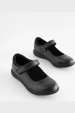 Next Standard Fit (F) School Leather Brogue Detail Mary Jane Shoes AU 12.5 (EU 31)
