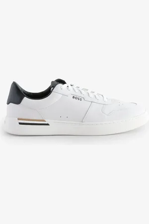 HUGO BOSS White Clint Stripe Detail Logo Trainers AU 8 (EU 42)