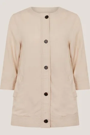 Monsoon Natural Dana Button Through Jacket XL