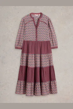 White Stuff Mabel Mixed Print Dress AU 14