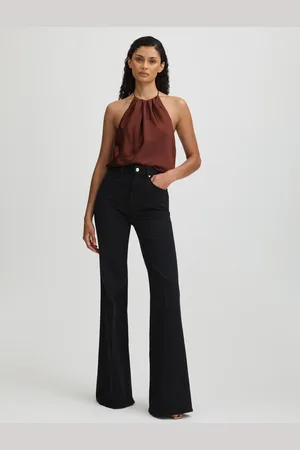 Paige Silk Satin Halter Neck Brown Top AU 12