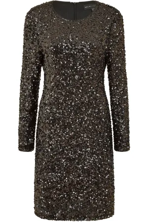 Yumi Sequin Long Sleeve Bodycon Midi Dress AU 16