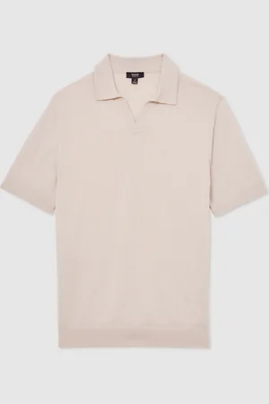 Reiss Duchie Merino Wool Open-Collar Polo Shirt