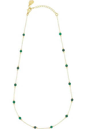 ESTELLA BARTLETT Vegas Gold Tone Amazonite Paperlink Luck Necklace One