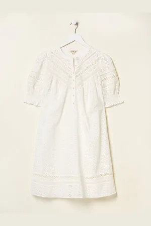 Fat Face FatFace Brody Broderie Dress AU 22 R
